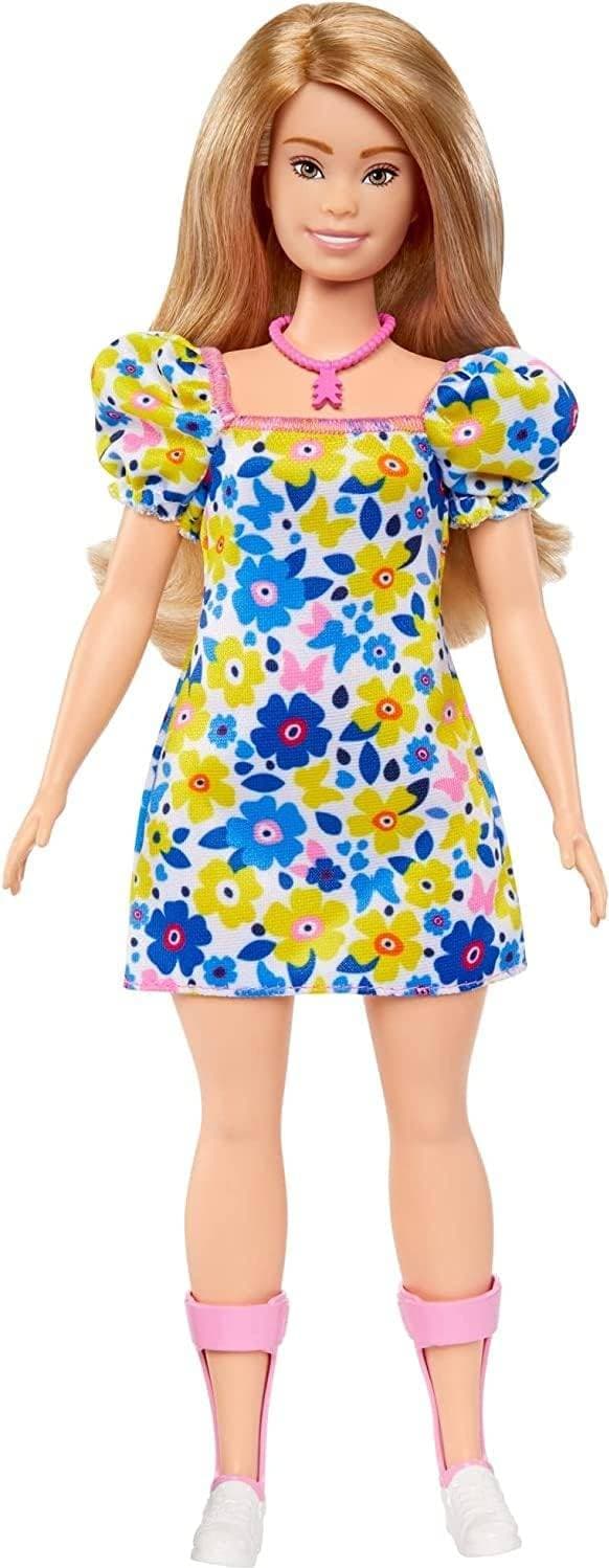 Barbie Fashionistas Doll #208 with Down Syndrome Wearing Floral Dress HJT05
