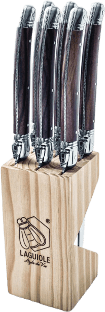 Laguiole Style de Vie Premium Line Dark Wood Knivset