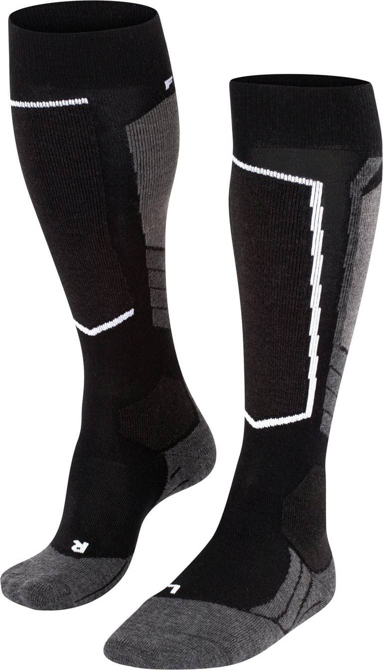 Falke SK2 Intermediate Wool Women's Skiing Knee Socks - Black Mix
