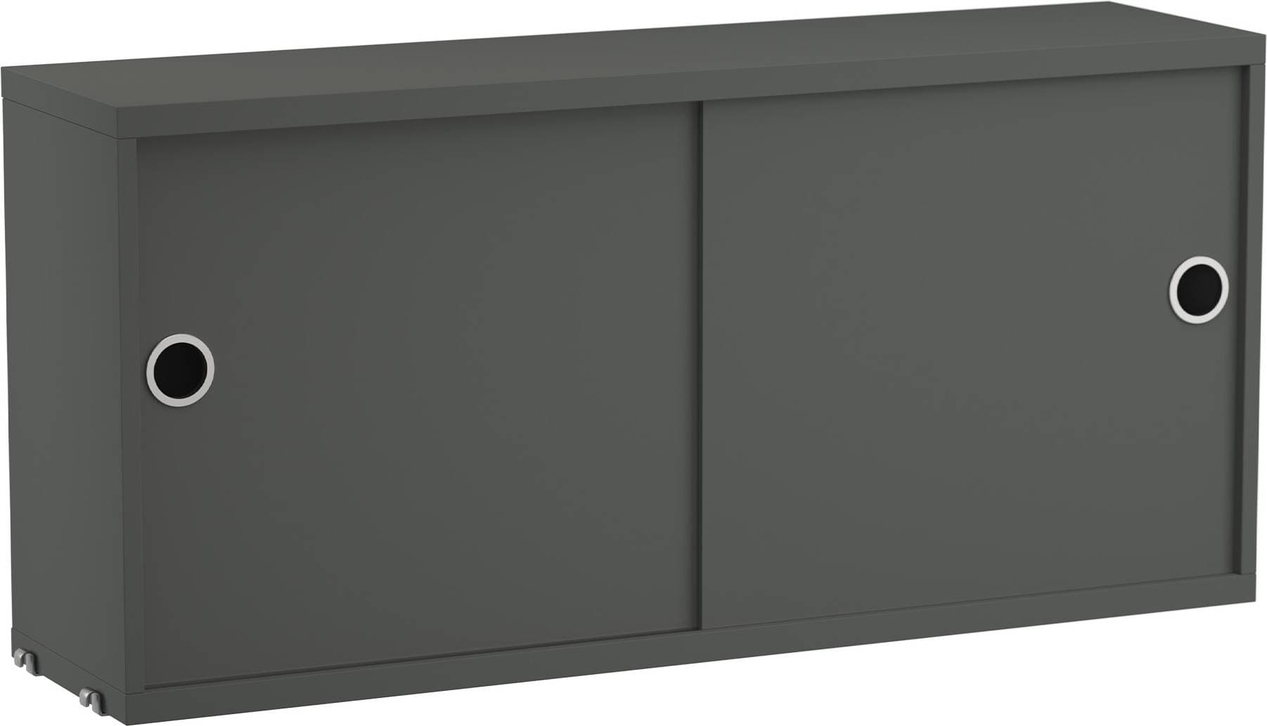String Skåp Med Skjutdörrar 78 x 20 cm MDF Hyllsystem 78x37cm