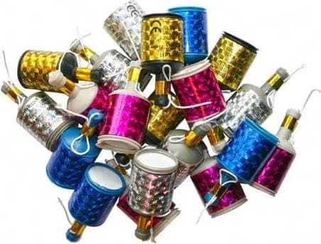 Vulcan Party Poppers Mixade Färger 20-pack