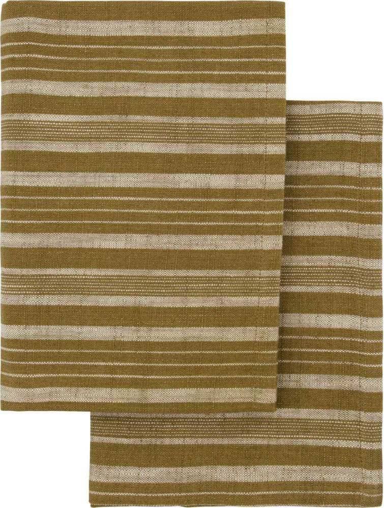Meraki 50x70 cm 2-pack Olivgrön Kökshandduk Grön (70x)