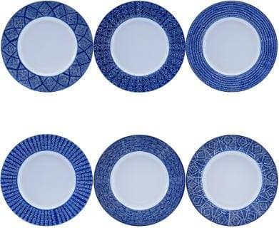 Newport Capri Azzurra Assietter Blå/Vit 22 cm Tallriksset