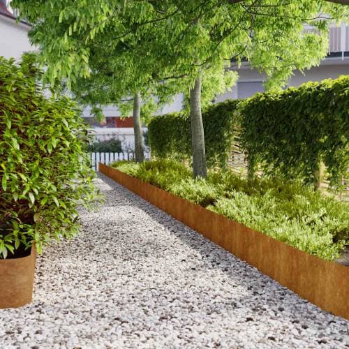 vidaXL Rabattkant 20 St 25x103 Cm Flexibelt Väderbeständigt Stål