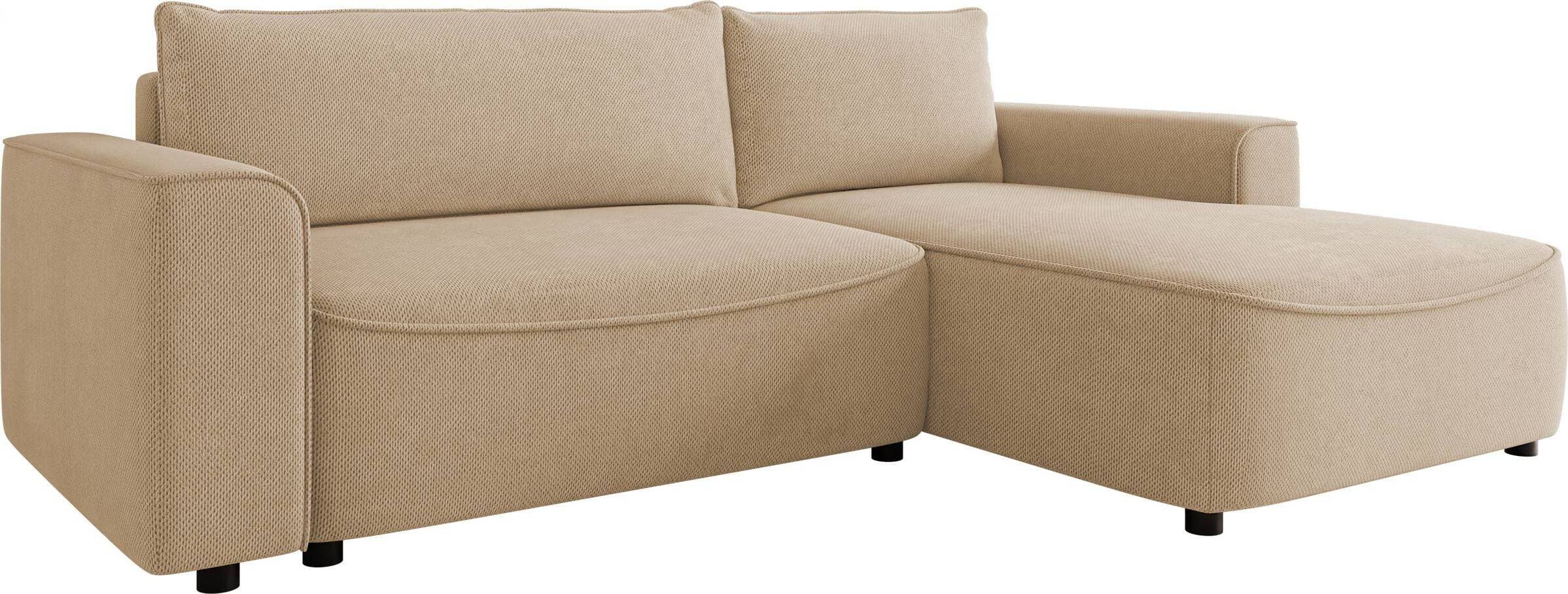 Mirjan24 Burketown Bäddsoffa Med Divan 3-Sits I Sammet Soffa 3-sits