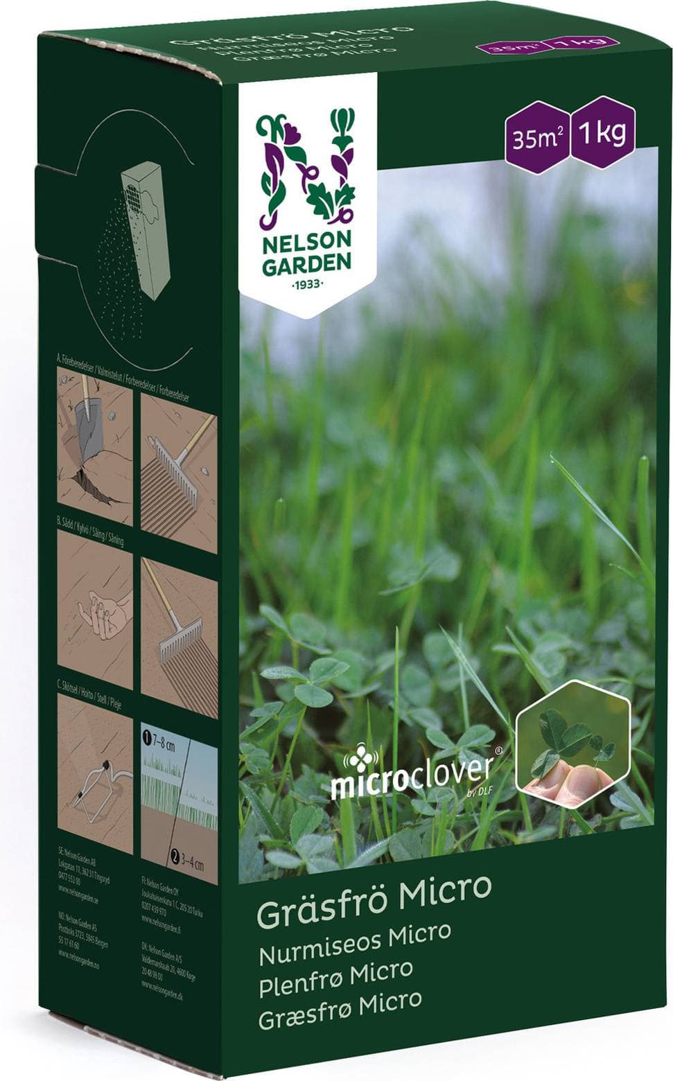 Nelson Garden Gräsfrö Mikroklöver 1 kg 1kg 35m²