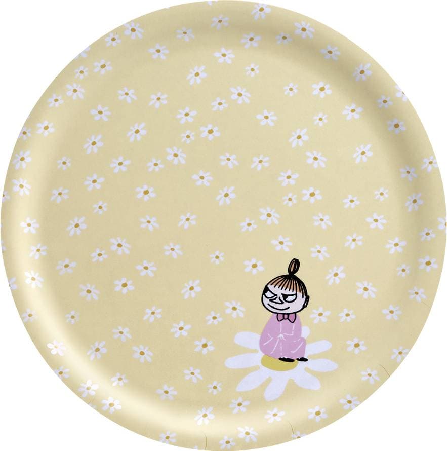 Muurla Mumin Bricka 25 cm Blommor Gul Serveringsbricka 25cm