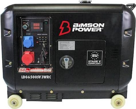 Warrior Elverk 5.5kW 3-Fas Diesel Trådlös Fjärrkontroll