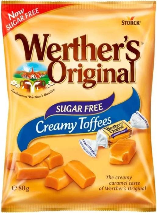 Werther's Original Original Sugar Free Creamy Toffees 80g