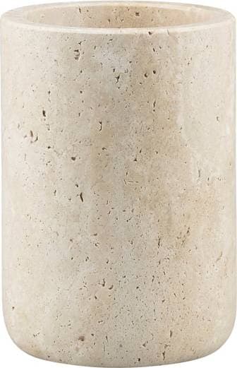 Mette Ditmer Travertine Tandborsthållare 10 cm Linen Beige