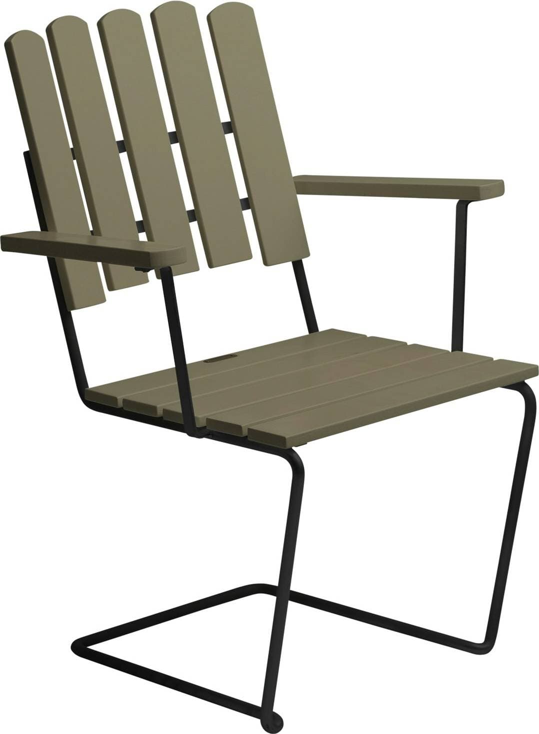 Grythyttan A2 - Light Green Oak with Black Frame Trädgårdsmatstol
