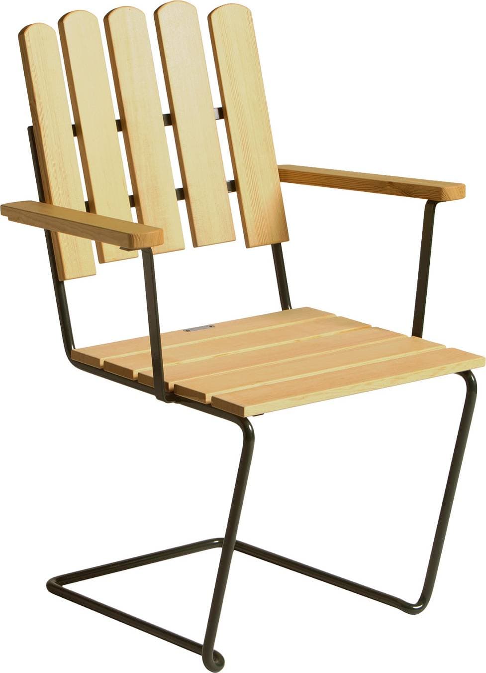 Grythyttan A2 - Oiled Pine with Green Frame Trädgårdsmatstol