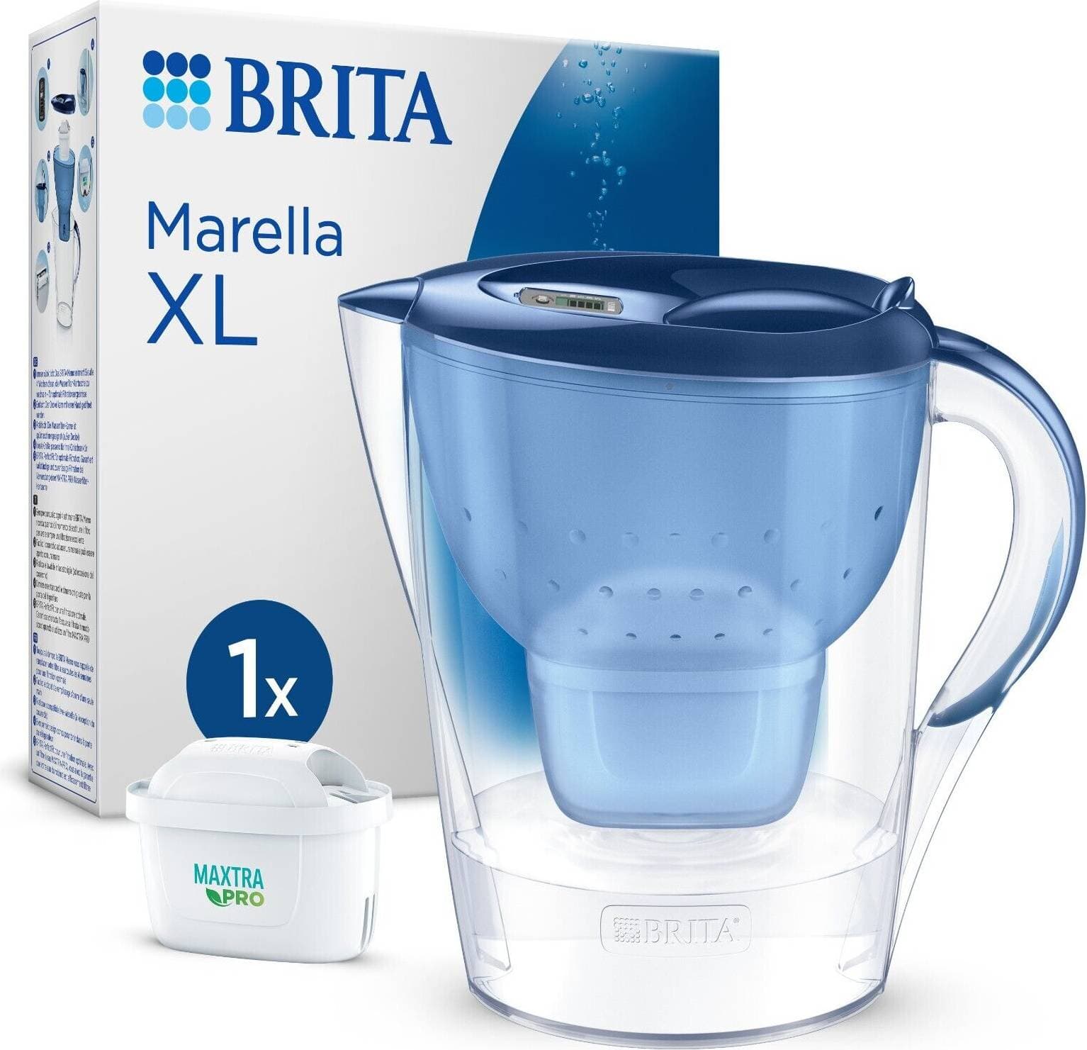Brita Marella XL Vattensparande Filterset 3.5 L Blå Kanna 3.5L