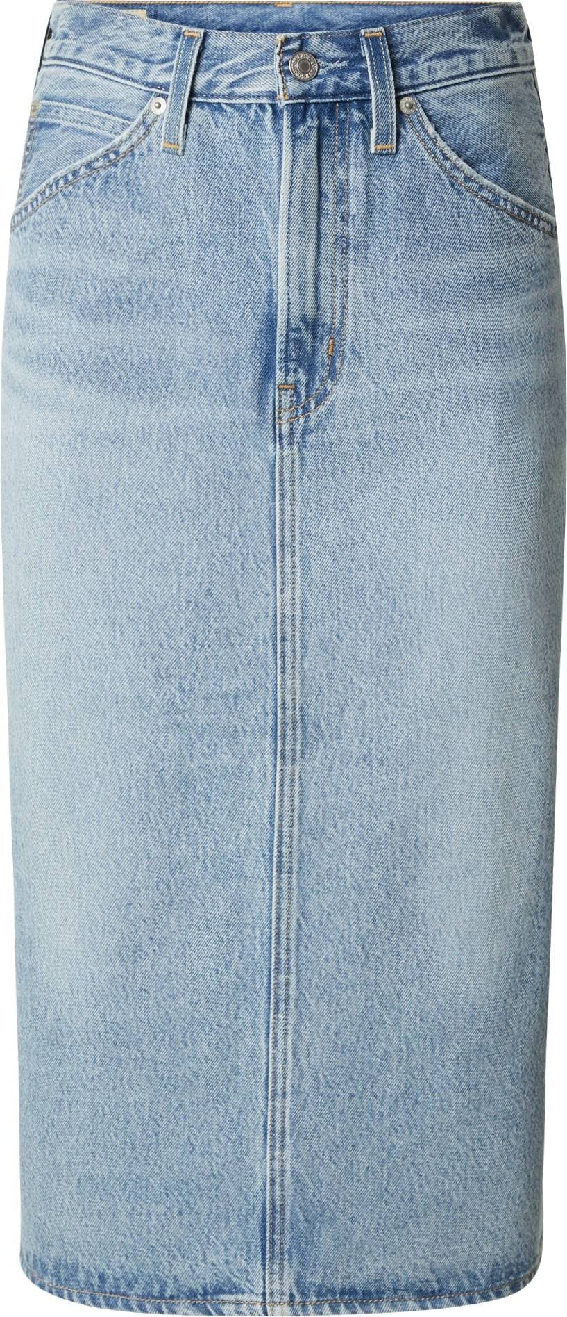 Levi's HR Back Slit Skirt Riveting - Blå