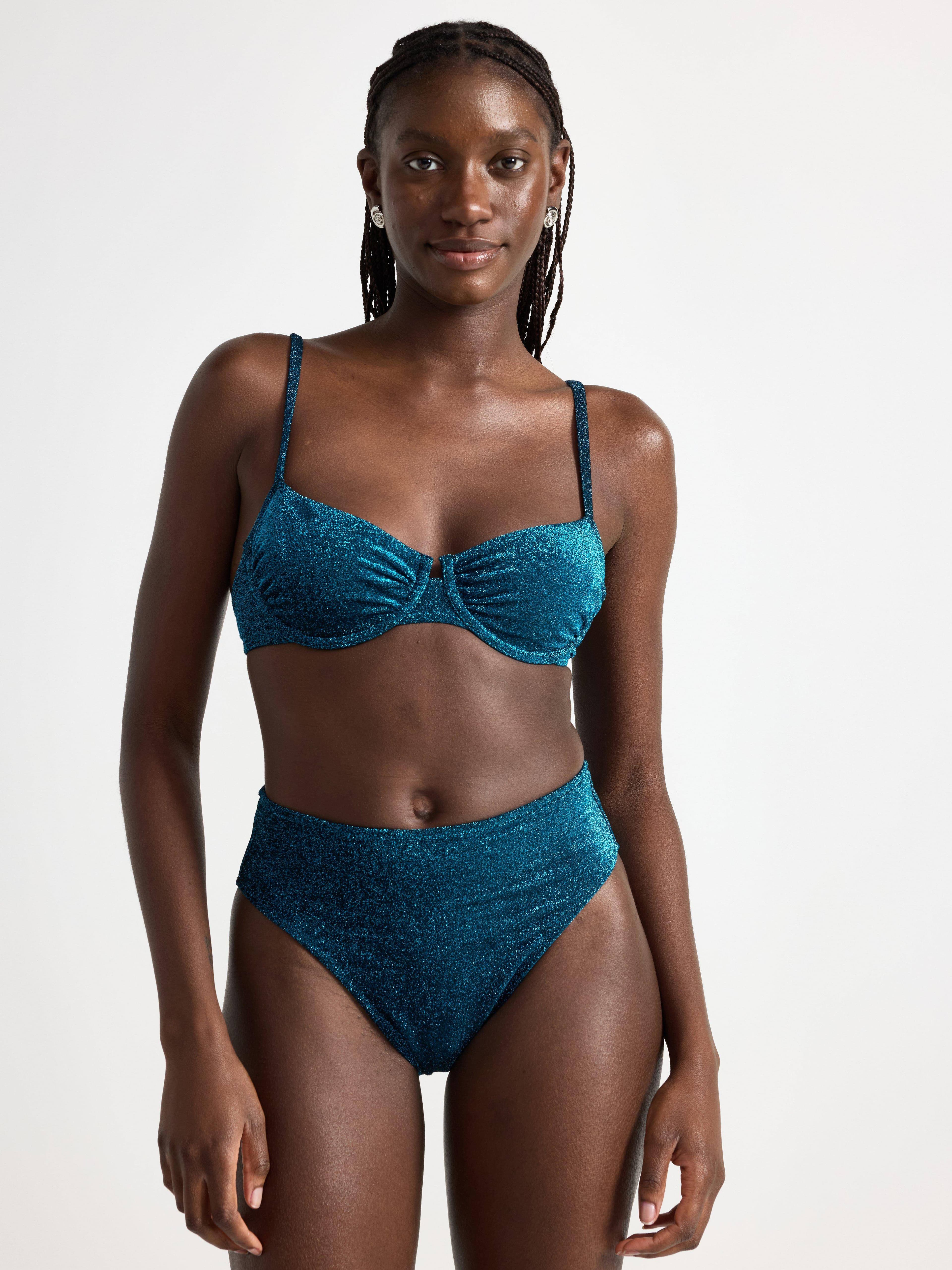 Lindex Högmidjad Bikiniunderdel Med Lurex