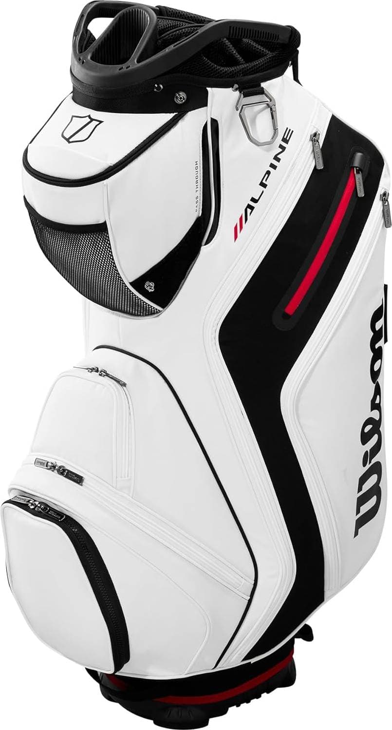 Wilson Alpine Cart Bag with Embroidery White Black