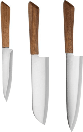 Anders Petter Concept Knivset 3 Delar Trähandtag Stål/Brun Knivset