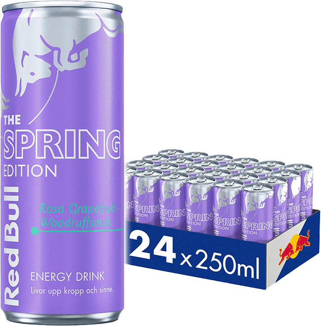 Red Bull 24 x Energidryck 250 ml Spring Edition Rosa Grapefrukt 24 st