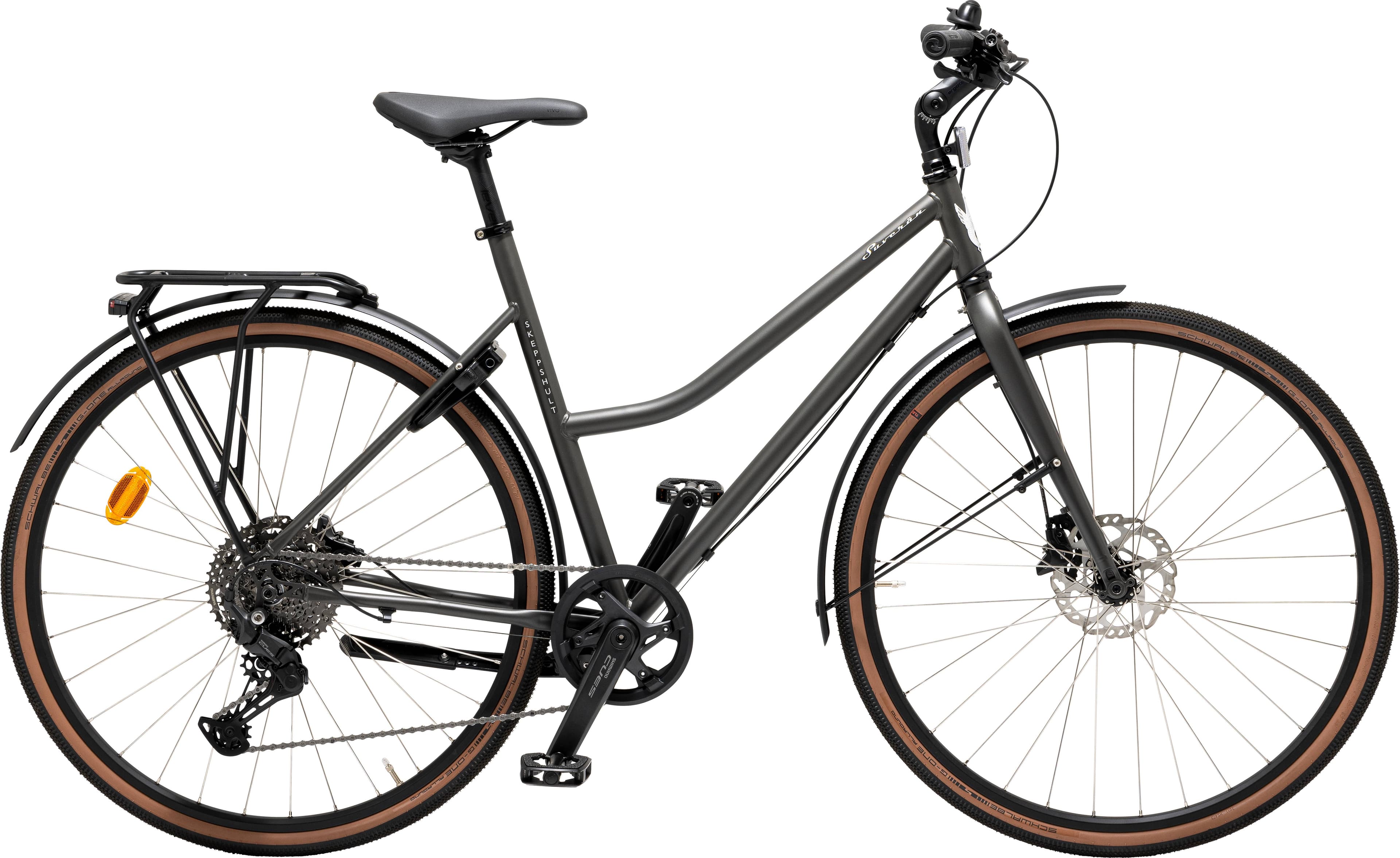 Skeppshult Suverän Stad Dam 10-vxl 53 cm Grå Hybrid Cykel Damcykel