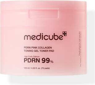 medicube PDRN Pink Collagen Toning Gel Toner Pad 70 Pads