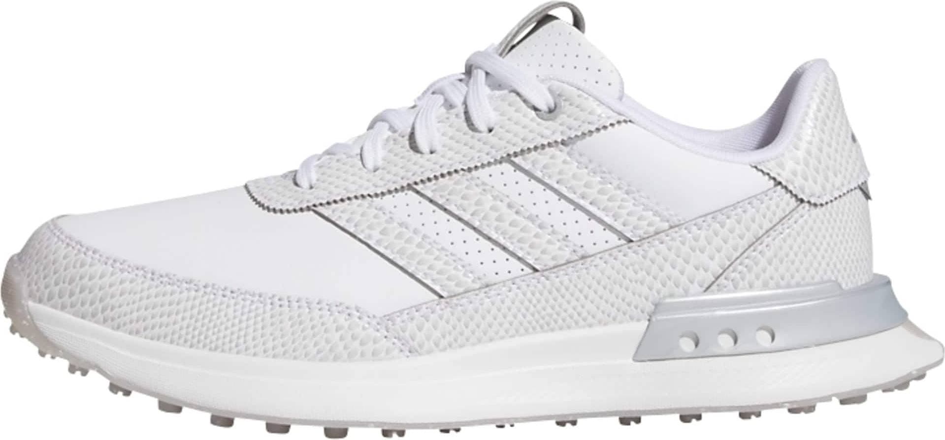 adidas S2G 25 Leather Spikeless Golfskor - Cloud White/Silver Metallic