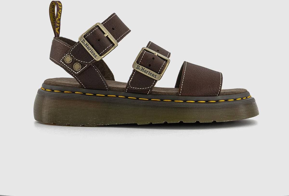 Dr. Martens Gryphon Quad Grizzly Leder Sandalen - Braun