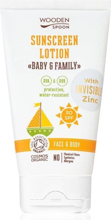 Wooden spoon Sunscreen Lotion Baby & Family SPF 30 150ml