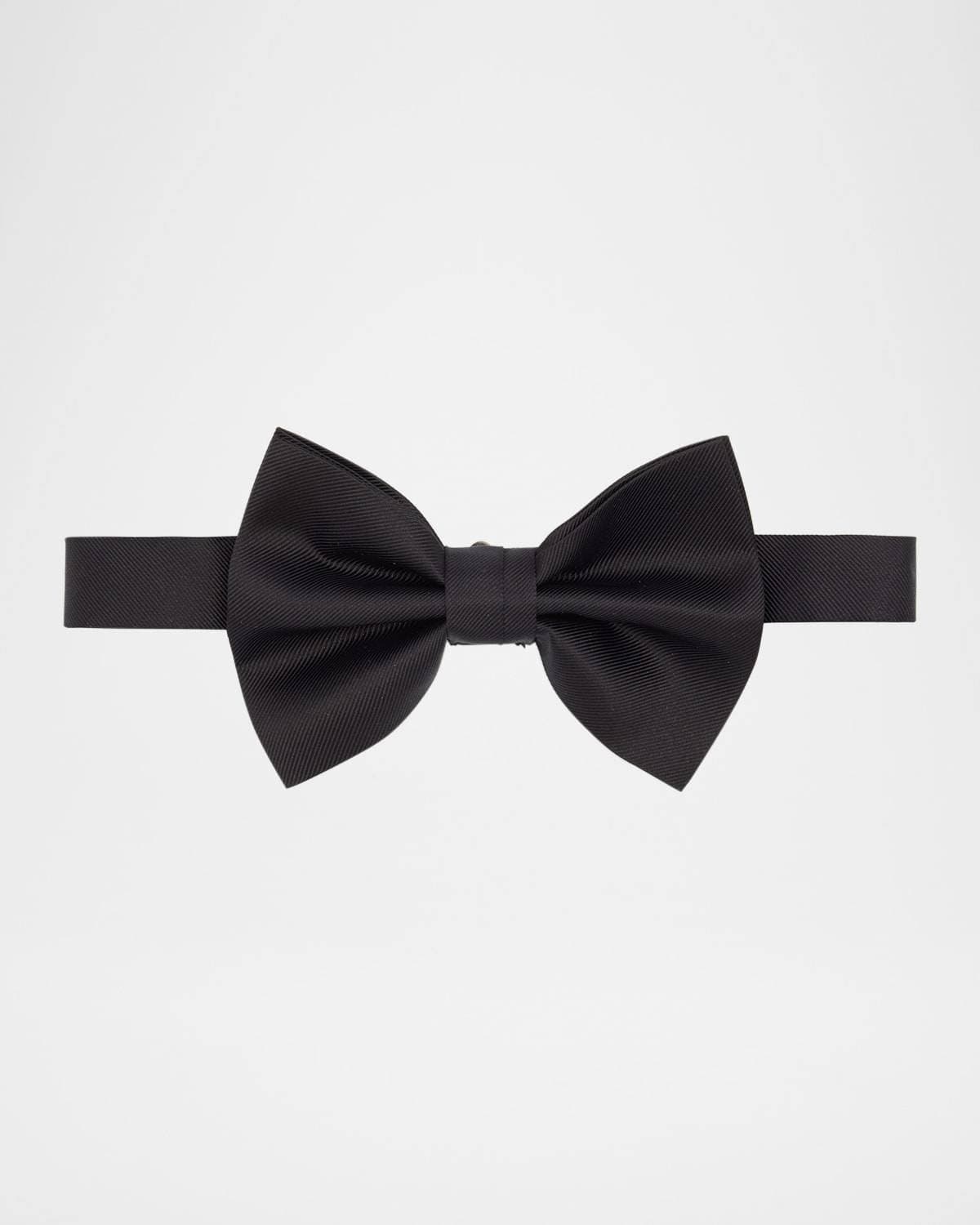 Emporio Armani Silk Bow Tie Unisex - Black