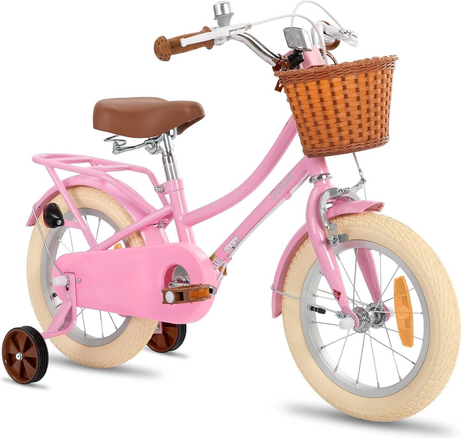 Stitch Manchi Barncykel 16 Tum Med Korg Och Stödhjul Barncykel