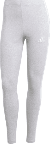 adidas Essentials Ljust Gråmelerade Leggings Tre Ränder - Grå
