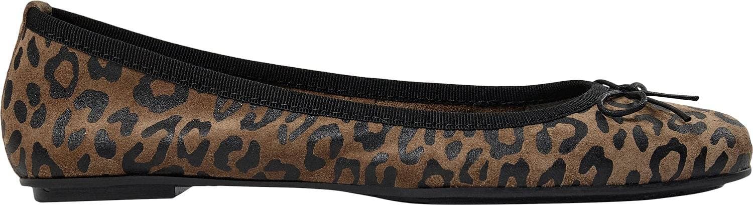 Sofie Schnoor Leopard Ballerina Skor Läder Läder - Flerfärgad