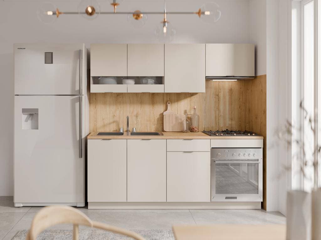 Vente-unique CARMEO Komplett kök - Med bänkskiva 200 cm