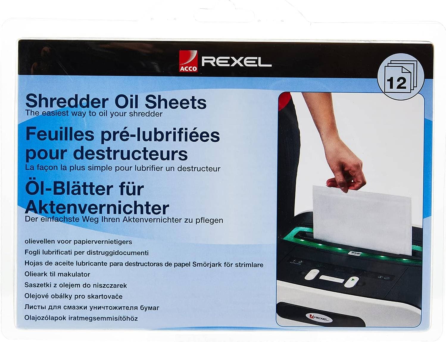 Rexel Shredder Oil Sheets 12-pack