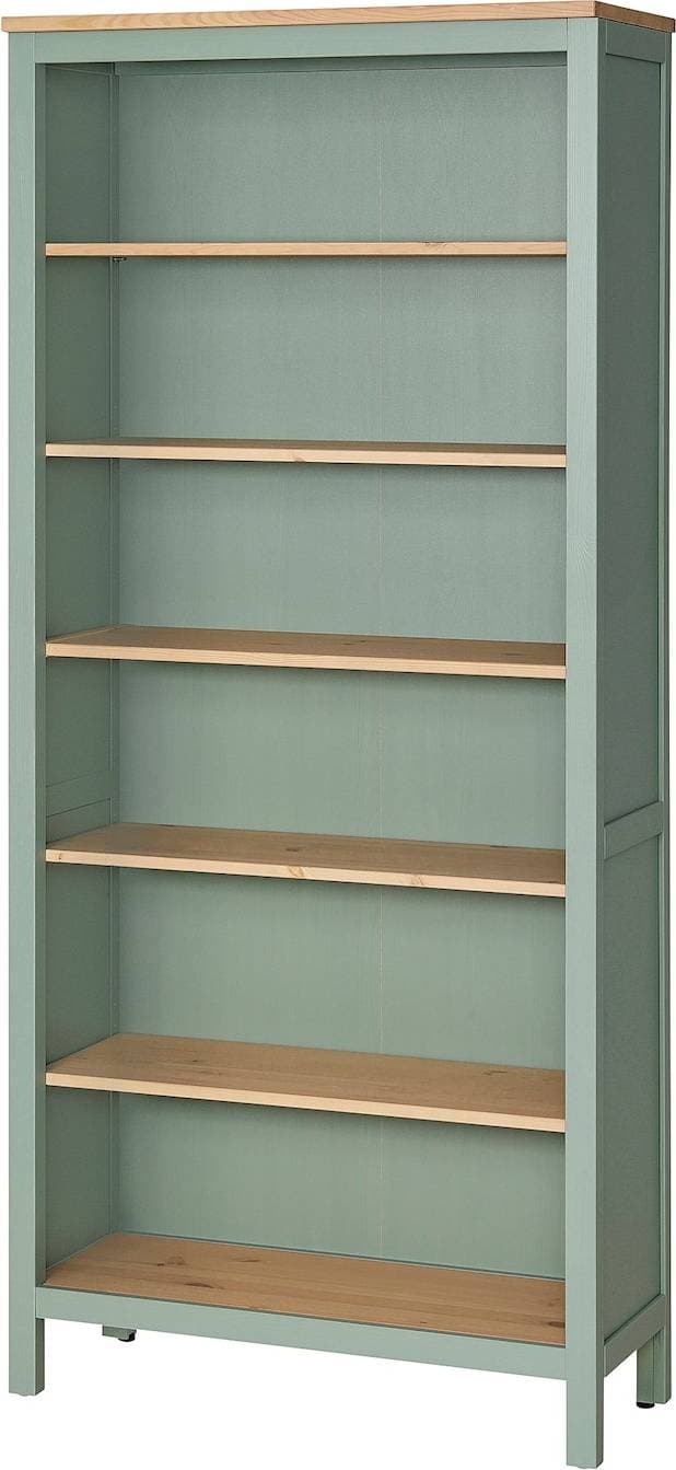 IKEA HEMNES Gray Green/Tinted Light Brown Bokhylla 197cm