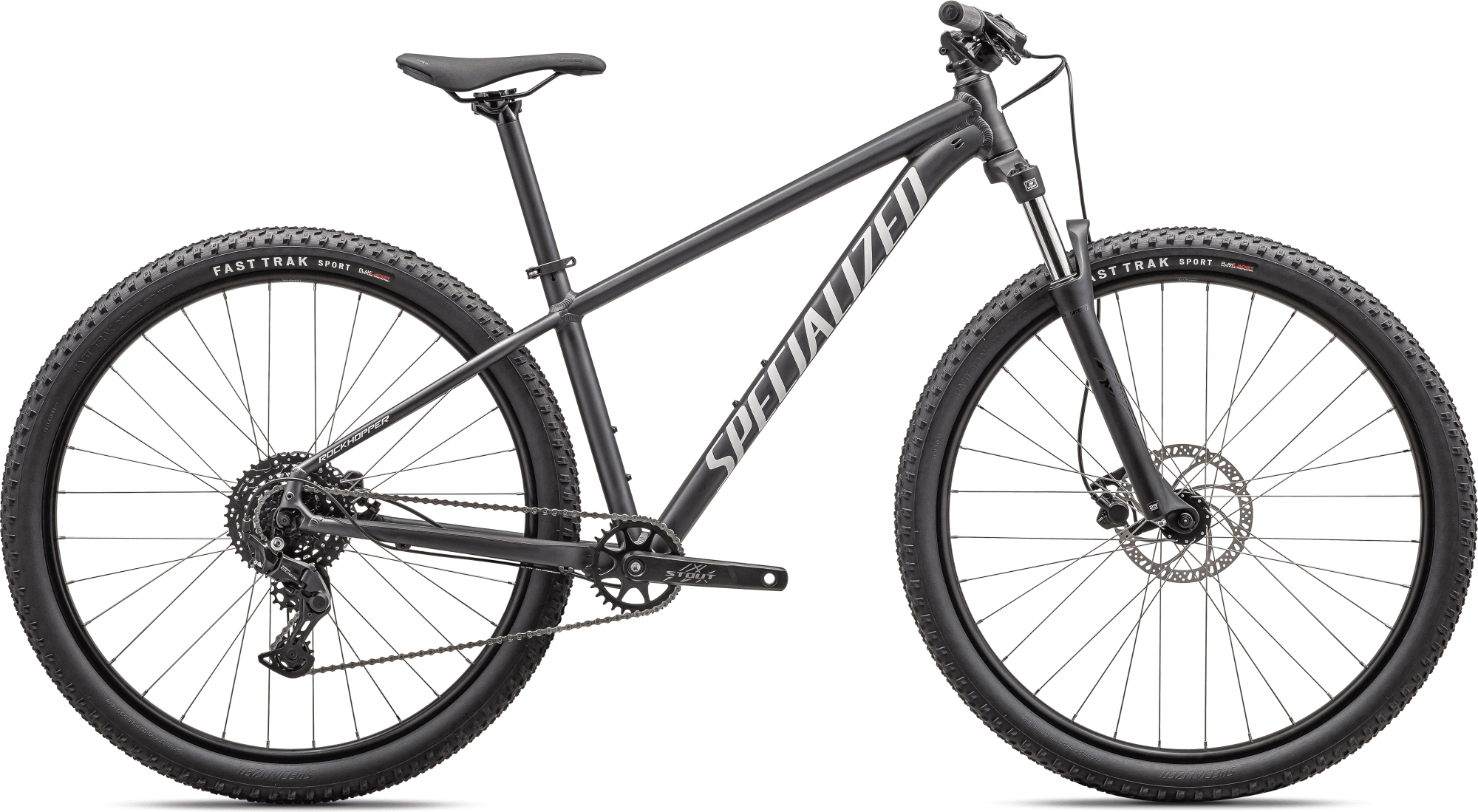 Specialized Rockhopper Sport 2025 M - Satin Black Liquid Metal/White Herrcykel