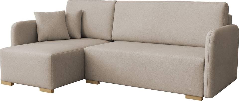 Mirjan24 Amelus Bäddsoffa Med Divan 4-Sits Beige Tyg Soffa