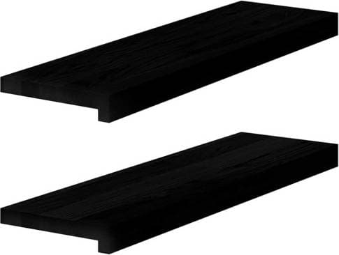 vidaXL Fönsterbänkar 2 St Mörkbrun 70x20x2 Cm Massiv Ek Trä Fönsterbräda Bredd 125cm