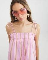 River Island Rosarandig Topp Med Smala Axelband Del Av Set