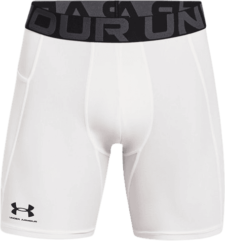 Under Armour HeatGear Men's 6" Compression Shorts - White/Black