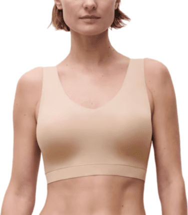 Chantelle Soft Stretch Padded V Neck Bra - Nude Sand