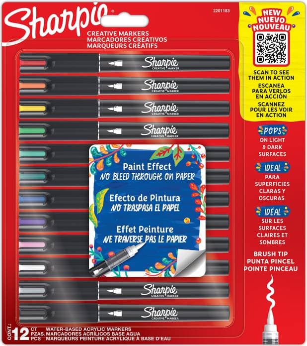 Sharpie Creative Marker Brush Tip 12 Pack