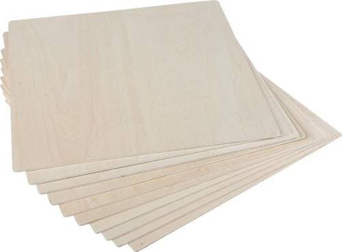 Creality Falcon Series Basswood Plywood Sheets 200 x 200 x 3mm 10pcs