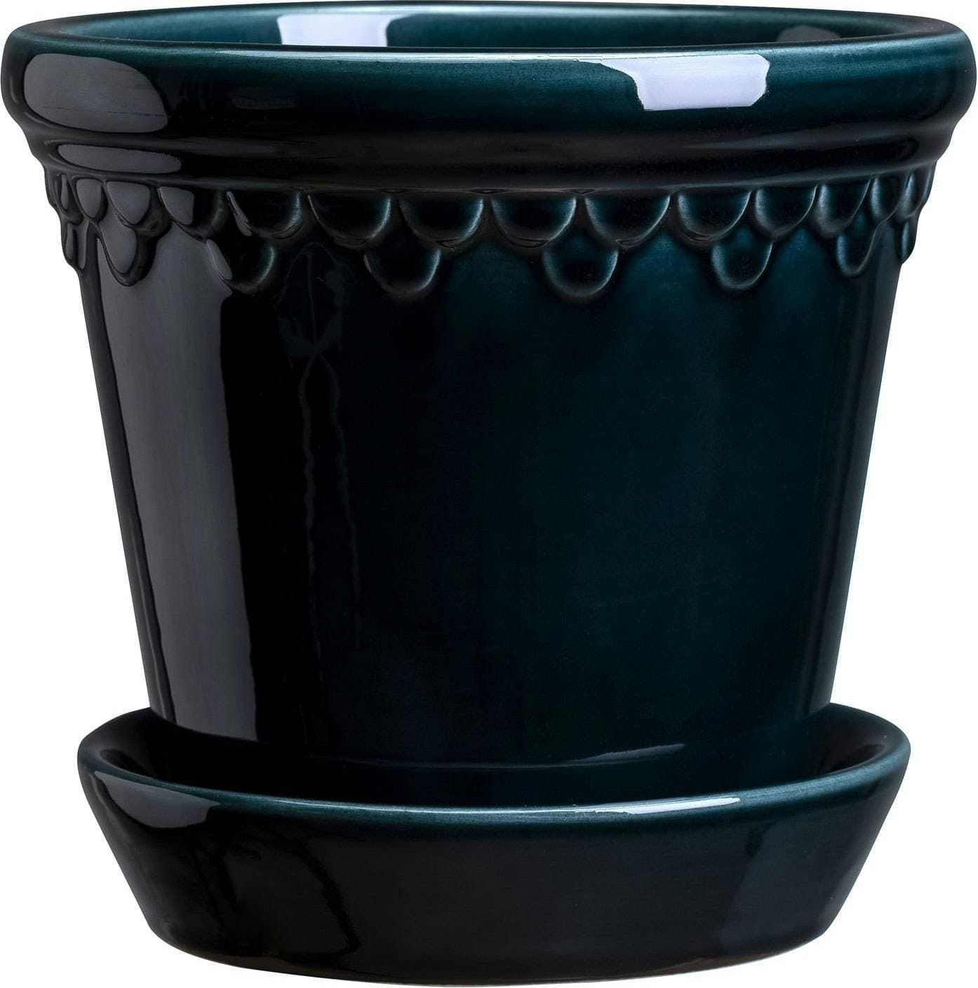 Bergs Potter Köpenhamn Glazed Pot - Green ∅14cm