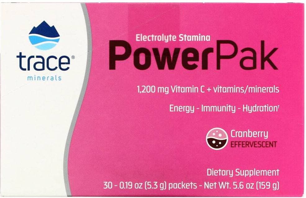 Trace Minerals Research Electrolyte Stamina Power Pak Cranberry 30 Packets