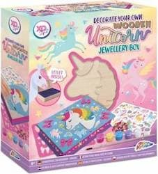 Boltze Home Sense Dyo Wooden Unicorn Jewellery Box 6 Paint - Multi Patterned