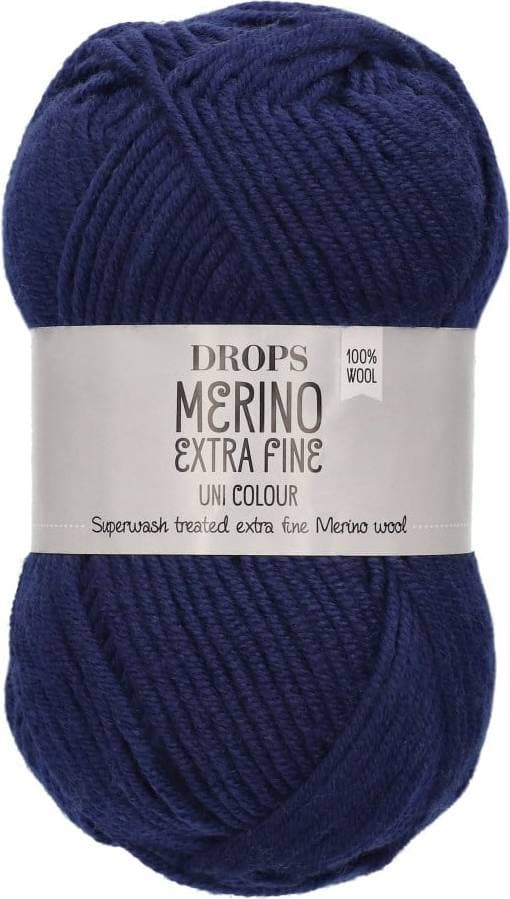 Drops Design Merino Extra Fine Uni Colour Marine Blue 105m