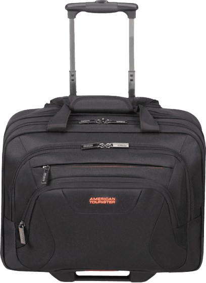American Tourister AT Work Rolling Tote 44cm - Black/Orange