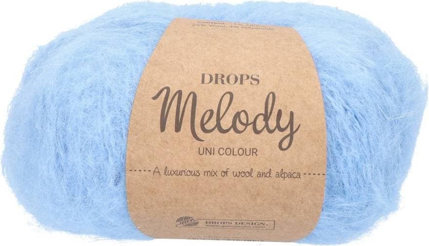 Drops Design Melody Uni Colour Lys Blå 140m