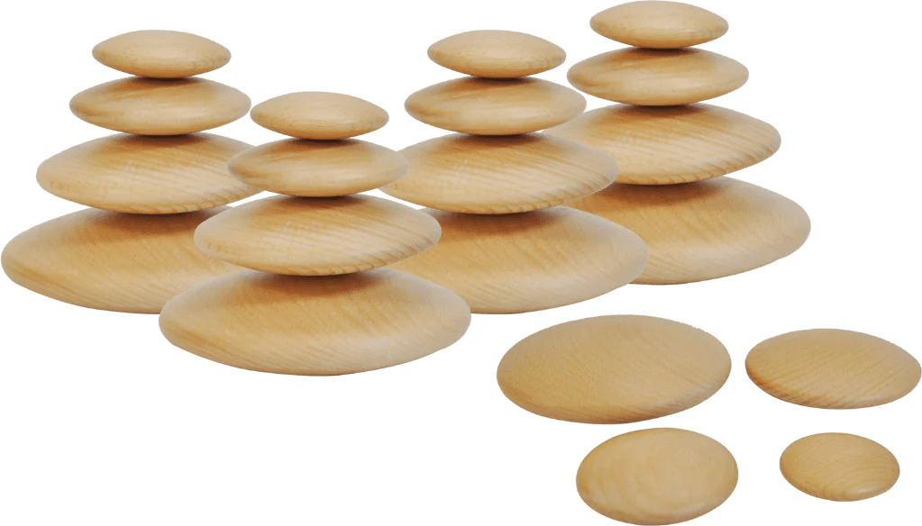 Trästenar Rund Olika Stl Natur 20 fp
