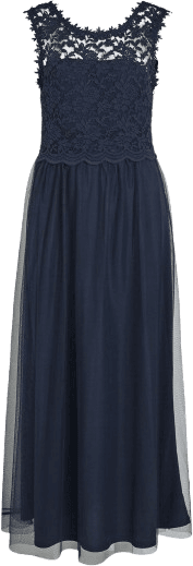 Vila Vilynnea Lace Maxi Dress - Total Eclipse